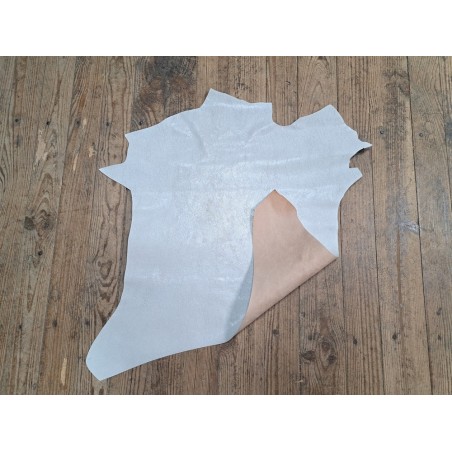 Chèvre effet grains galuchat - Blanc - Cuirenstock