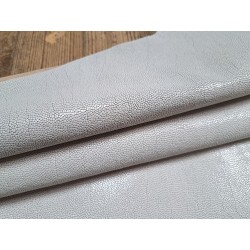 Petite chèvre - grains galuchat - blanc - cuirenstock