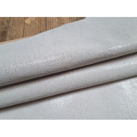 Petite chèvre - grains galuchat - blanc - cuirenstock