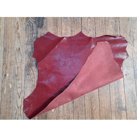 Chèvre effet grains galuchat - Rouge - Cuirenstock