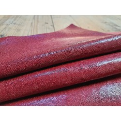 Petite chèvre - grains galuchat - rouge - cuirenstock