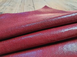 Petite chèvre - grains galuchat - rouge - cuirenstock