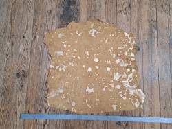 Peau de cuir de chèvre usée métallisé - beige - Cuir en stock