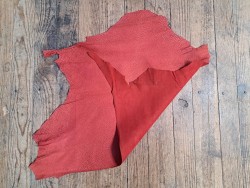 Peau de cuir de chèvre - pépites - rouge mat - Cuirenstock
