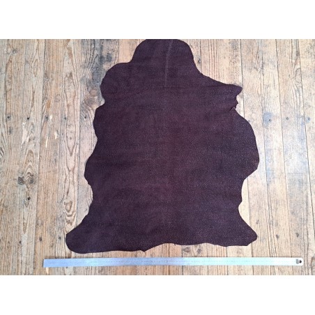 Peau d'agneau velours - félin - bordeaux - Cuirenstock