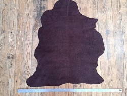 Peau d'agneau velours - félin - bordeaux - Cuirenstock