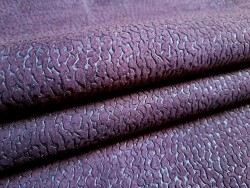 Peau d'agneau velours - félin - bordeaux - Cuir en stock