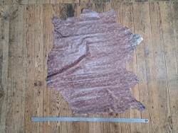 Peau d'agneau nuancé léopard - rose - Cuir en stock