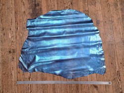 Mouton grains losanges - relief métallisés - Bleu/Rose - cuirenstock