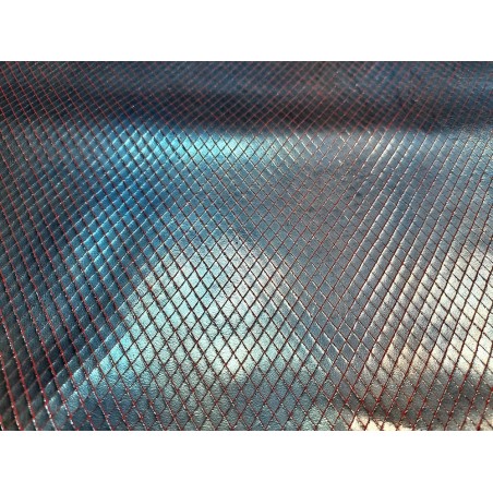 Mouton grains losanges - relief métallisés - Bleu/Rose - cuirenstock