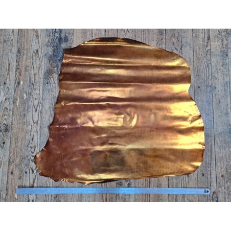 Mouton vernis - bronze orangé nuancé - cuirenstock
