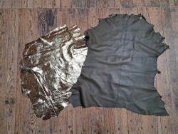 Lot de 2 peaux - Cuir d'agneau et de chèvre - A - Cuir en Stock