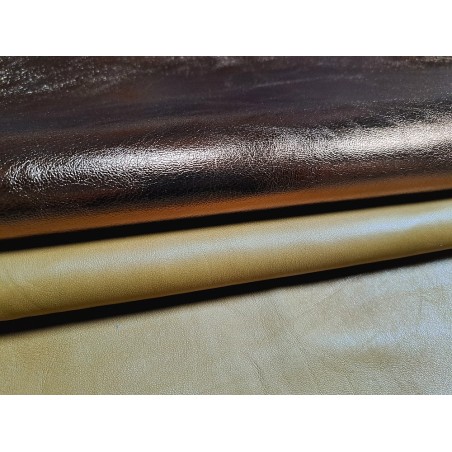 Lot de 2 peaux de cuir d'agneau et de chèvre - Bonnes affaires