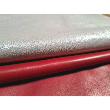 Lot de 2 peaux uniques - Cuir d'agneau et de chèvre -E- Cuirenstock