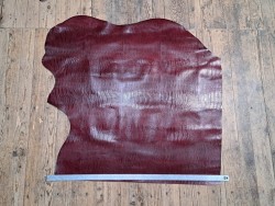 Demi peau de cuir de veau façon lézard - Bordeaux - B