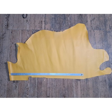 Demi-peau de cuir de vachette grainé -Jaune- maroquinerie-Cuirenstock