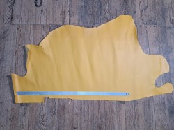 Demi-peau de cuir de vachette grainé -Jaune- maroquinerie-Cuirenstock