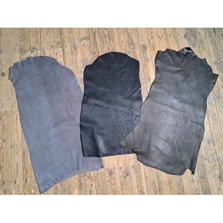 Lot de 3 peaux de cuir stretch - Cuir en Stock