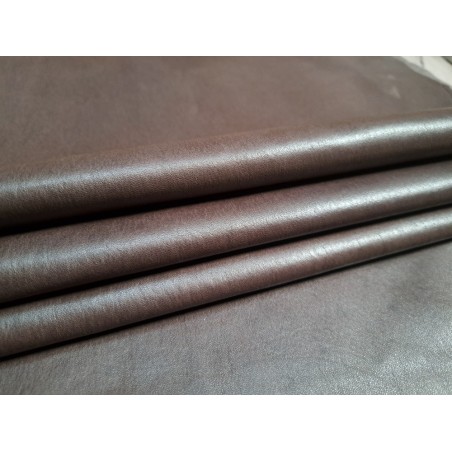 Lot de 3 peaux de cuir stretch identiques - Chocolat