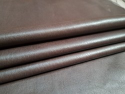 Lot de 3 peaux de cuir stretch identiques - Chocolat