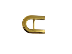 boucle à crochet - bouton de col - laiton - 15mm -cuirenstock