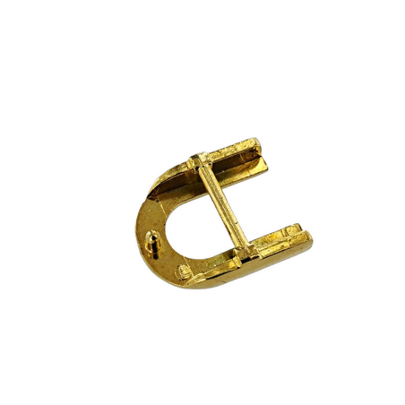 boucle à crochet - bouton de col - laiton - 15mm -cuirenstock