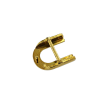 boucle à crochet - bouton de col - laiton - 15mm -cuirenstock