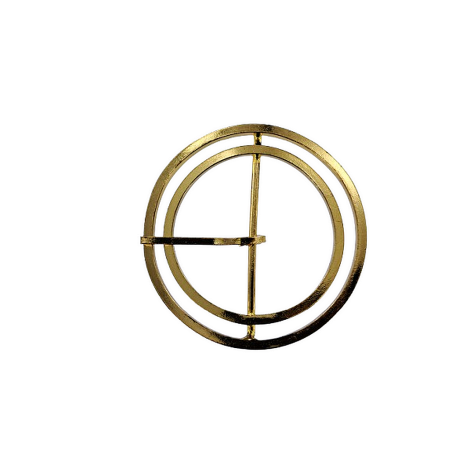 Boucle de ceinture ronde - Laiton - 35 mm - cuirenstock