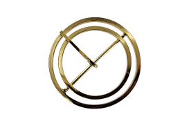 Boucle de ceinture ronde - Laiton - 35 mm - cuir en stock