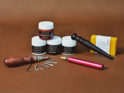 PACK idée cadeau - FINITIONS - travail et finitions des tranches du cuir - Cuir en stock