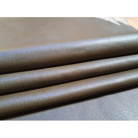 Lot de 3 peaux de cuir stretch - kaki - Cuir en stock