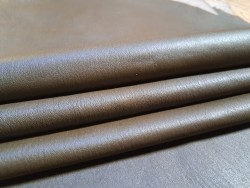 Lot de 3 peaux de cuir stretch - kaki - Cuir en stock