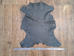 Peau de cuir de mouton crispé - gris - maroquinerie ou vêtement - Cuirenstock