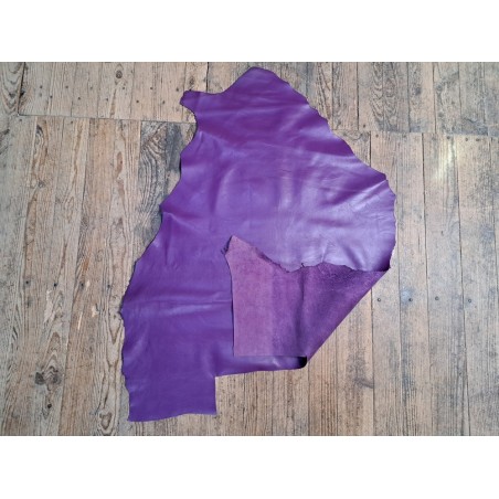 Peau de cuir de mouton - violet - maroquinerie - Cuir en Stock