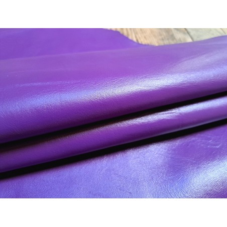 Peau de cuir de mouton - violet - maroquinerie - Cuirenstock