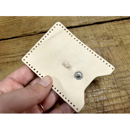 Kit portefeuille en cuir naturel taché – Prêt à coudre, idéal débutants - Cuir en Stock