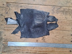 Lot de 2 peaux de cuir de lézard - B - Gris/Brun acajou