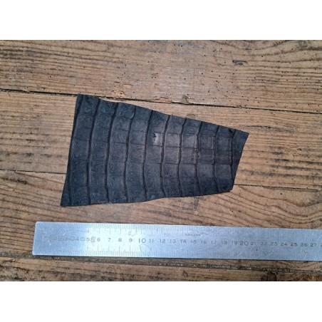 Peau de crocodile véritable - Noir - Cuir en Stock
