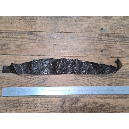Peau de cuir de crocodile marron mat - Cuir en Stock