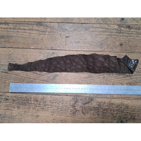 Peau de cuir de crocodile marron mat - Cuir en Stock