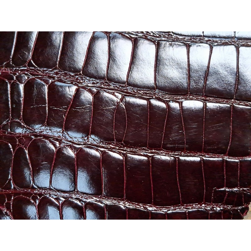 Bracelet En Cuir Crocodile Bordeaux 18mm - Artisanal Italien - Pour Montre (Omega, Rolex) - Neuf Sans étiquette