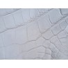 Morceau de crocodile véritable - Blanc mat - Cuirenstock