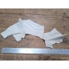 Morceau de crocodile véritable - Blanc mat - Cuirenstock
