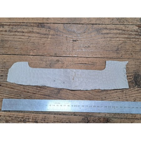 Morceau de cuir de crocodile véritable couleur gris - Cuir en Stock