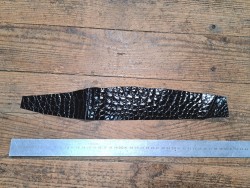 Peau de crocodile - Noir bleuté - Cuir en Stock