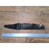 Peau de crocodile - Noir bleuté - Cuir en Stock