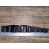 Morceau de cuir de crocodile - Noir mat - Cuir en Stock