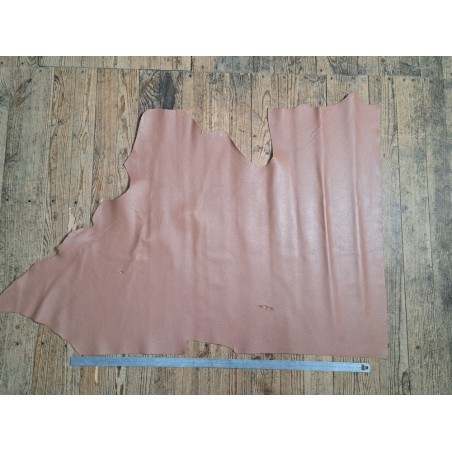 Demi-peau de cuir de taurillon  - Beige nude - Cuir en Stock