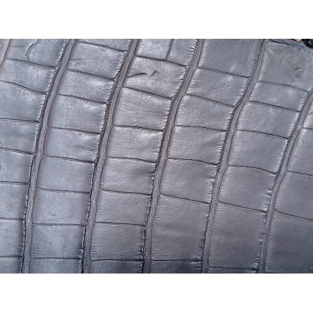 Queue de crocodile - Gris mat - bijoux et accessoires - Cuir en Stock