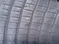 Queue de crocodile - Gris mat - bijoux et accessoires - Cuir en Stock